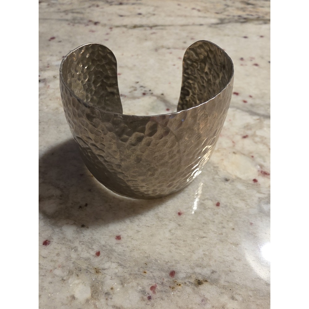 Hammered Metal Cuff Bracelet Women's Fashion Jewelry